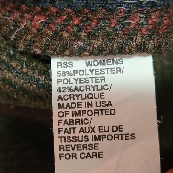 🐑 Vintage Woolrich - Cute Plaid Patterned Vest, Shearling Texture - Size M - Picture 8 of 8